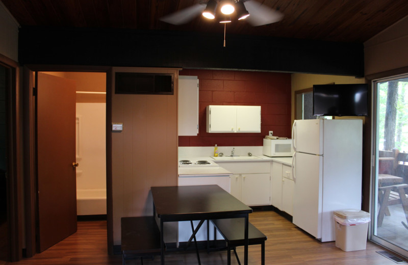 Guest kitchen at Hawks Landing Resort.