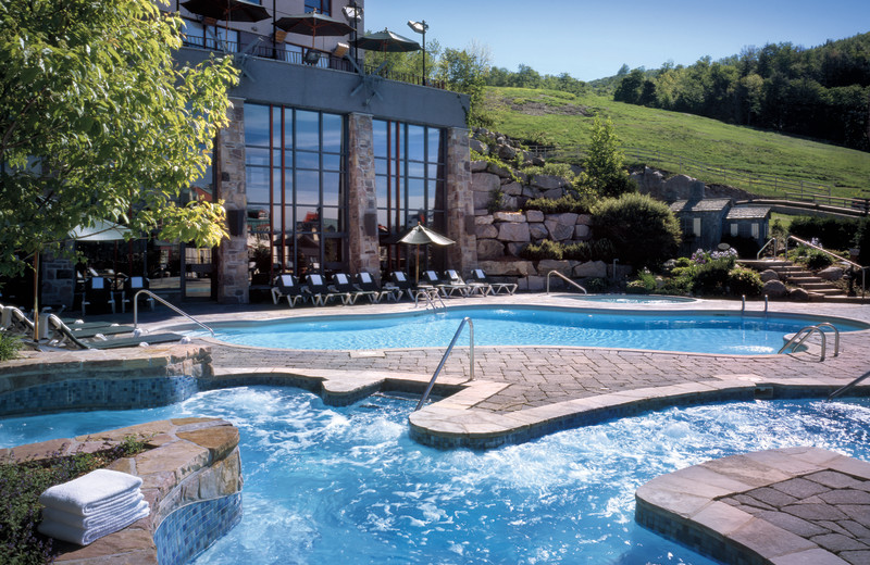 Outdoor pool at Fairmont Tremblant Resort.