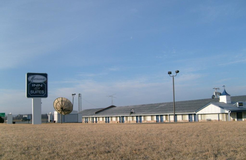 Exterior view of Harrisonville Inn and Suites.