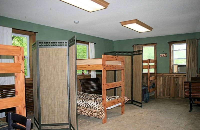 Guest bunk beds at  Elk Ridge Ranch.