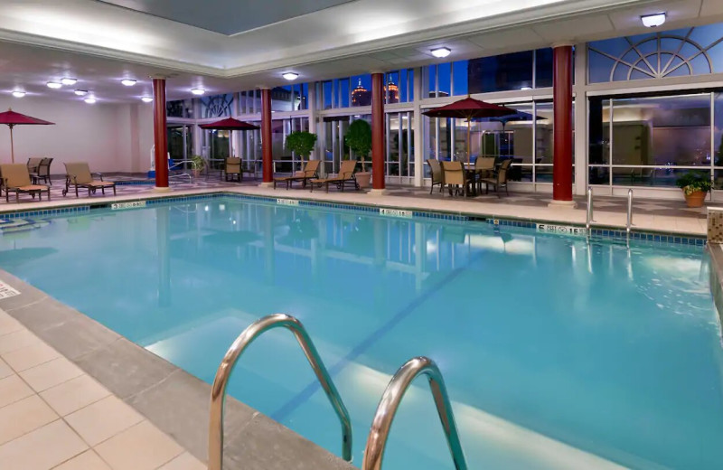 Indoor pool at Hampton Inn 