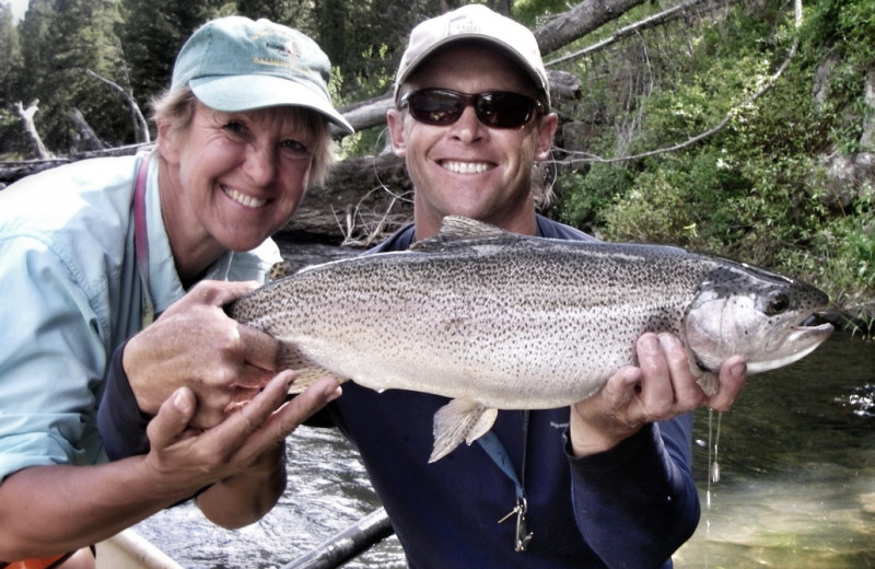Fishing at Teton Valley Lodge.