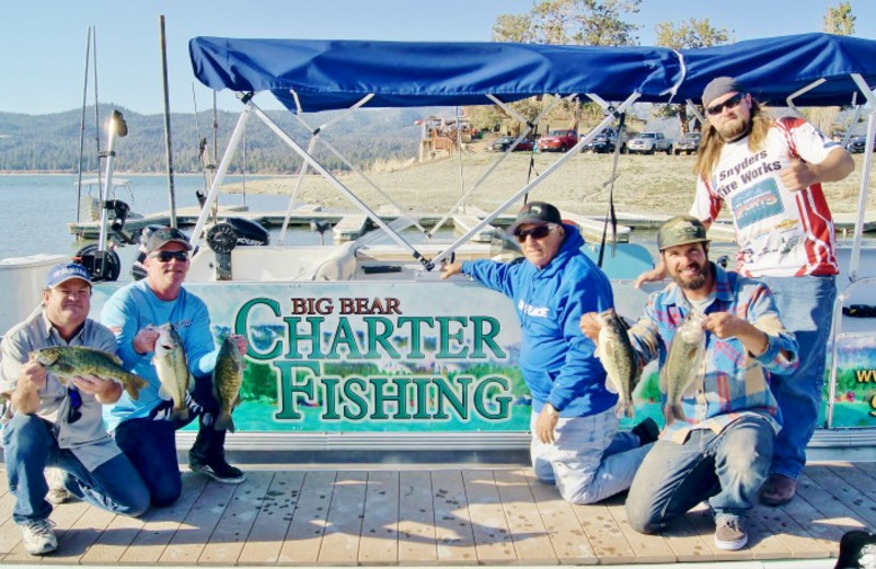 Fishing at Big Bear Cool Cabins.