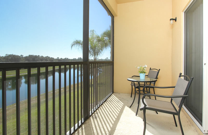 Rental balcony at Florida Paradise Villas.