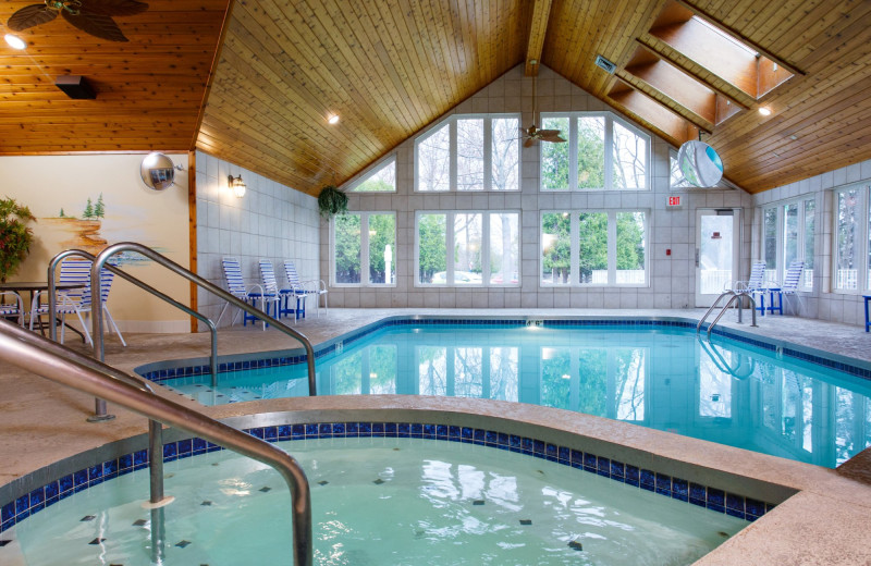 Indoor pool at Waterbury Inn Condominium Resort.