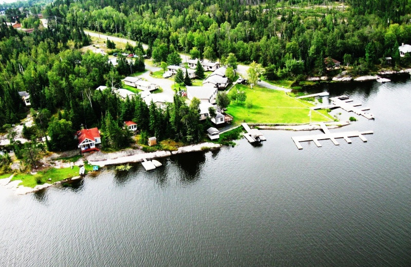 Aerial view of Paradise Cove Resorts.