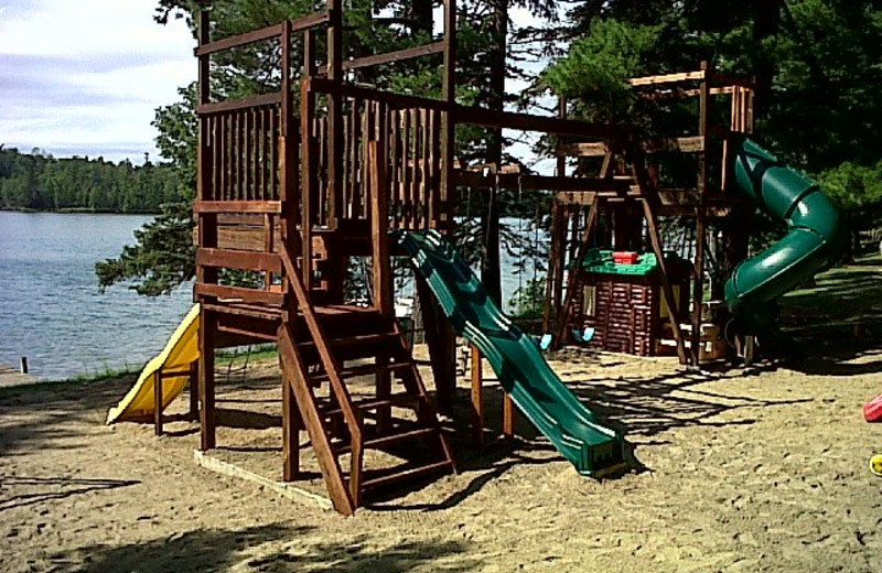 Playground equipment at Moore Springs Resort.