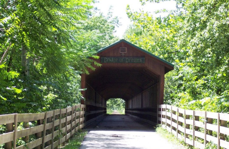 The Bridge of Dreams at Sunset Ridge Log Cabins.