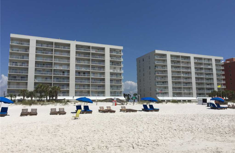 Rental beach at Gulf Shores Rentals.
