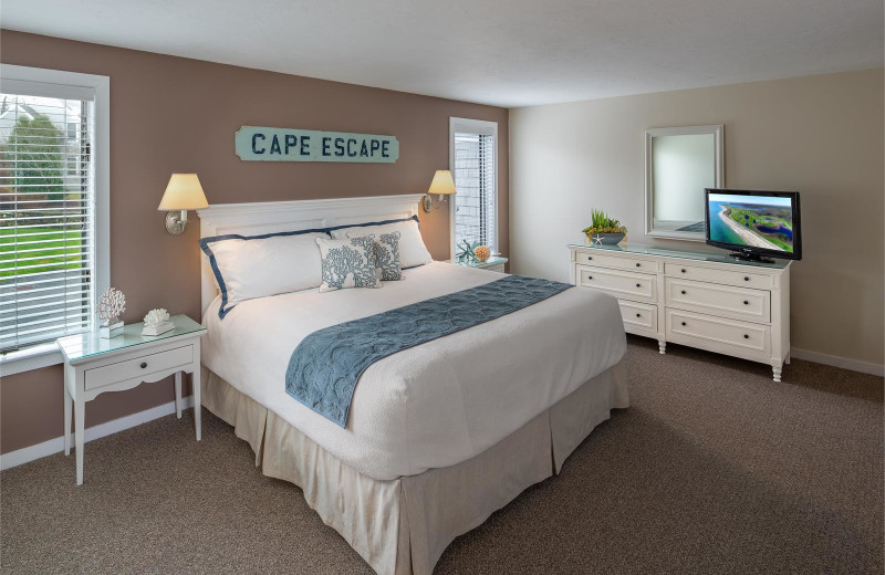 Condo bedroom at The Club at New Seabury.