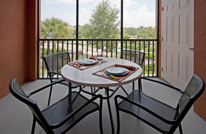 Guest balcony at Holiday Inn Club Vacations at Orange Lake Resort.