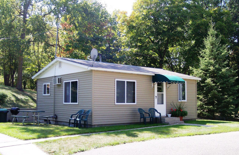 Cabin exterior at East Silent Lake Resort.