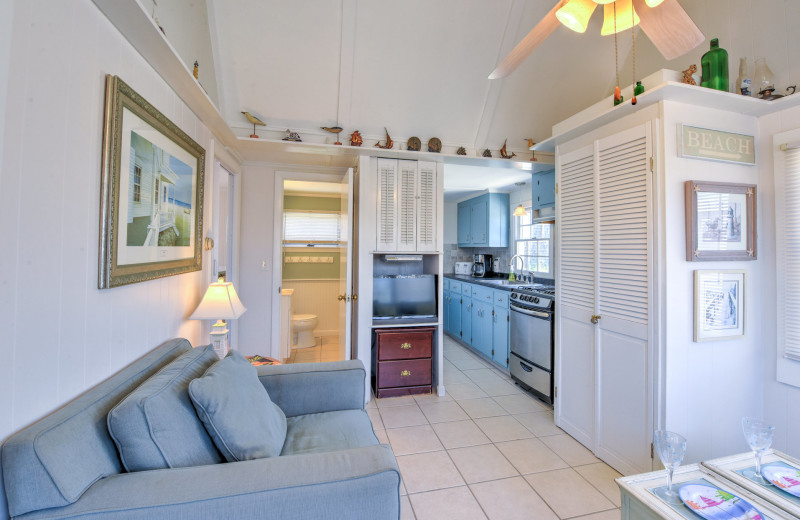 Rental living room at Beach Realty.