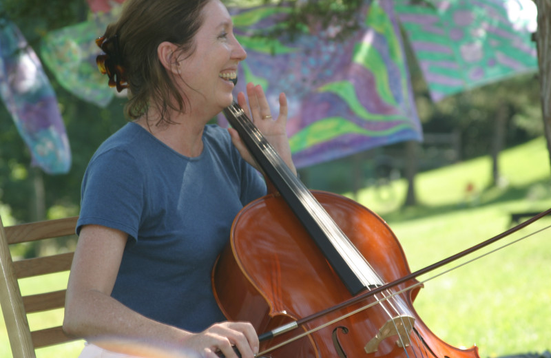 Music lessons are included for all ages during family camp programs at Common Ground Center.
