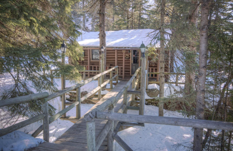 Cabin exterior at Cascade Lodge.