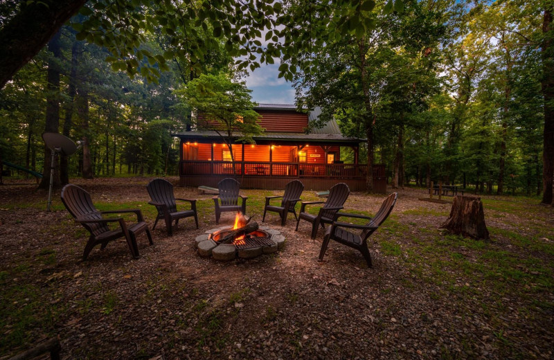 Cabin exterior at Blue Beaver Luxury Cabins.
