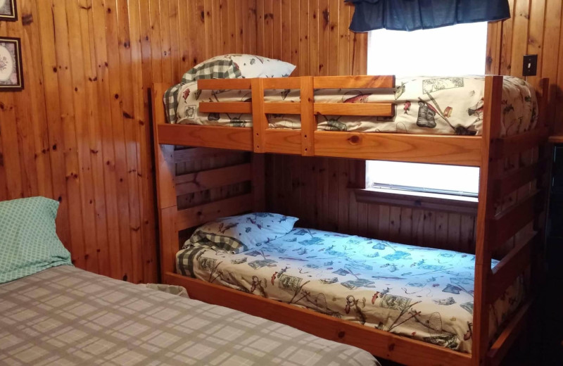 Guest room at Deer Lake Resort.