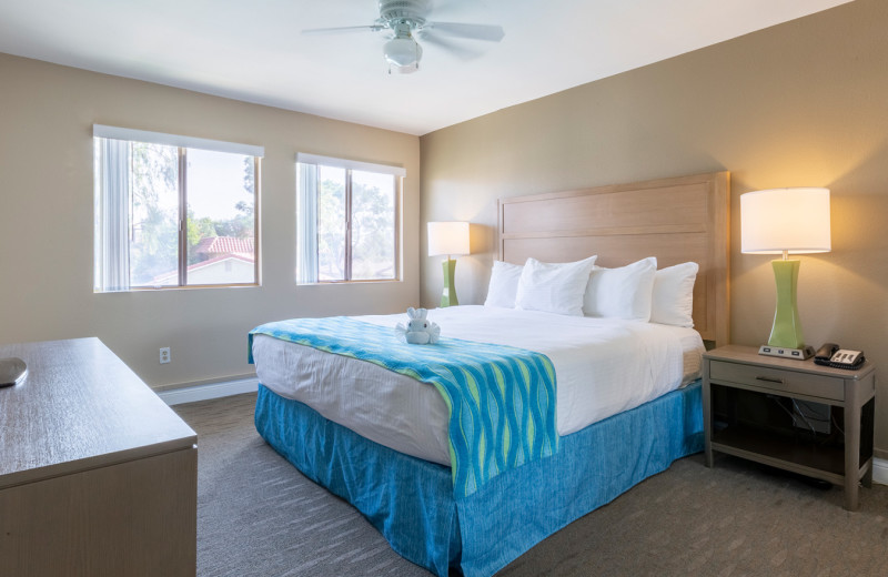 Guest room at Indian Palms Vacation Club.