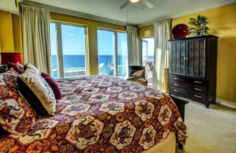 Rental bedroom at Luna Beach Properties.