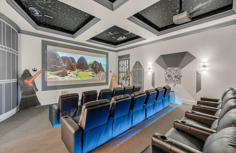 Rental theater at Reunion Vacation Homes.