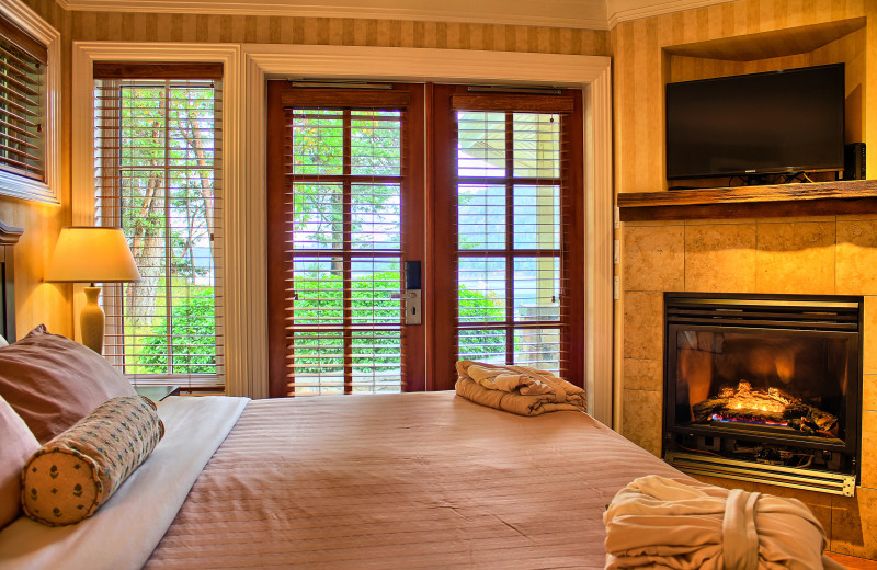 Guest bedroom at Poets Cove Resort & Spa.