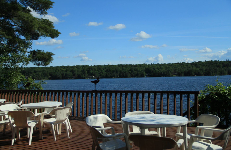 Patio view at Westwind Inn on the Lake.