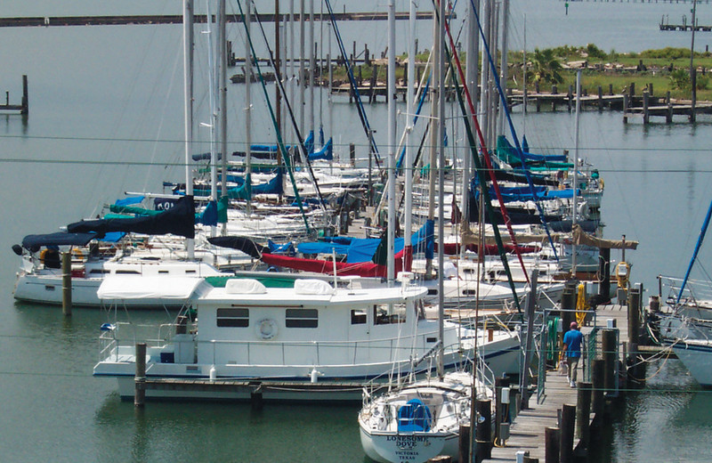 Marina at The Lighthouse Inn at Aransas Bay.