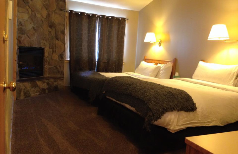 Guest room at Arrowhead Mountain Lodge.