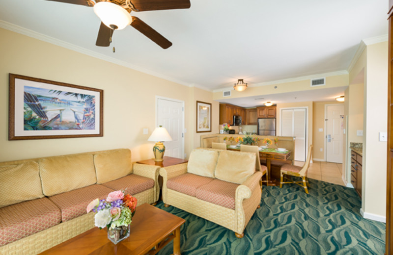 Guest living area at Westgate Myrtle Beach.