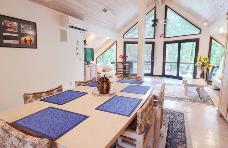 Cabin interior at Newlands Lodge.