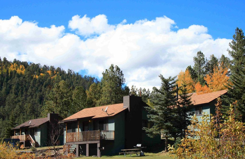 Cabin exterior at Antler Ridge Cabins.