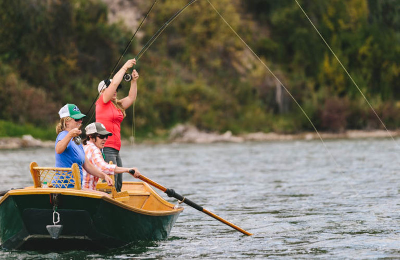 Fishing at South Fork Lodge.