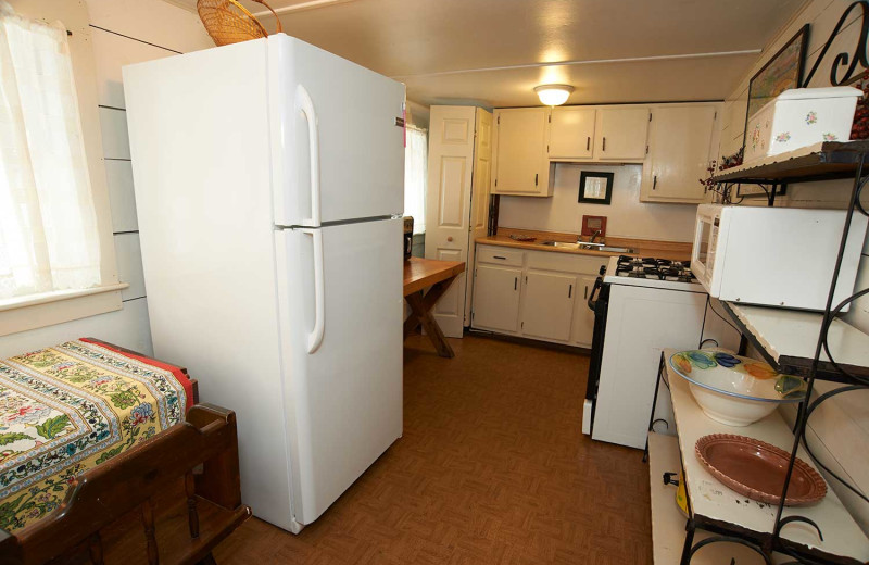 Lodge kitchen at Cottage Place on Squam Lake.