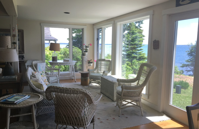 Rental living room at Vacation Cottages.