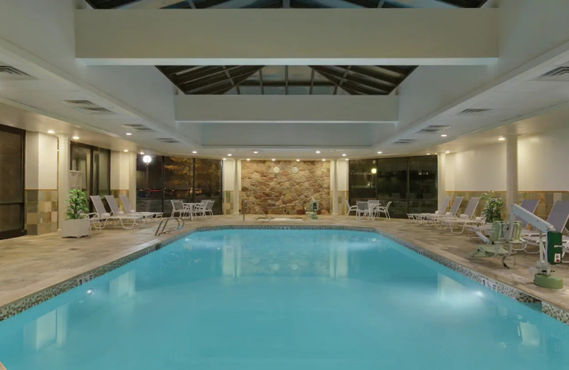 Indoor pool at Hilton Woodcliff Lake.