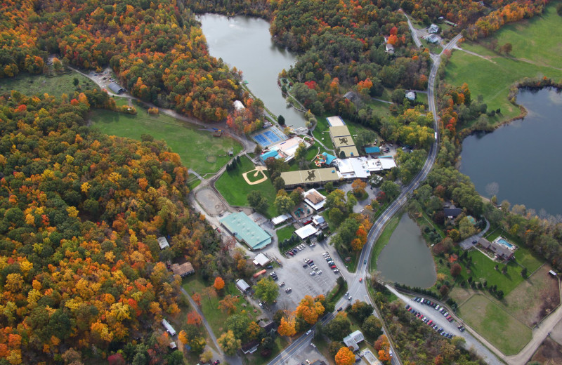 Aerial view of Rocking Horse Ranch Resort.