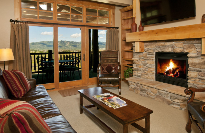 Vacation rental living room at Cabin and Company.