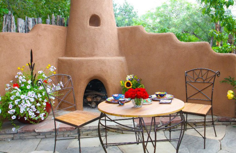 Outdoor Fireplace at Antigua Inn