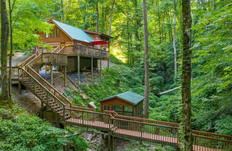 Cabin exterior at American Patriot Getaways, LLC.