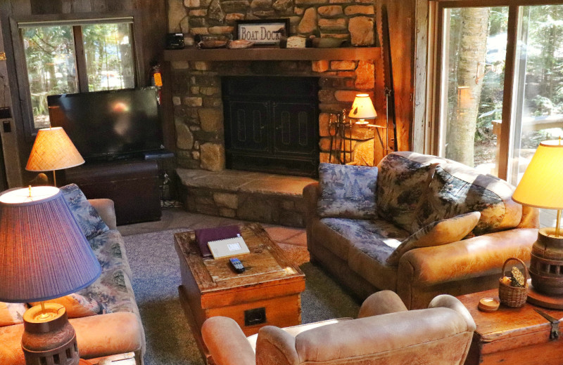 Guest living room at Rowleys Bay Resort.