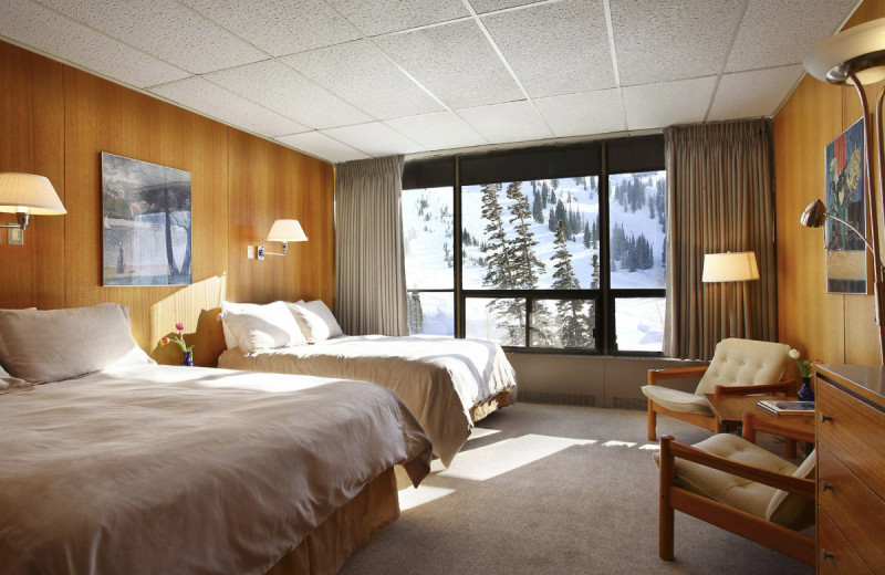 Guest room at Alta Lodge.