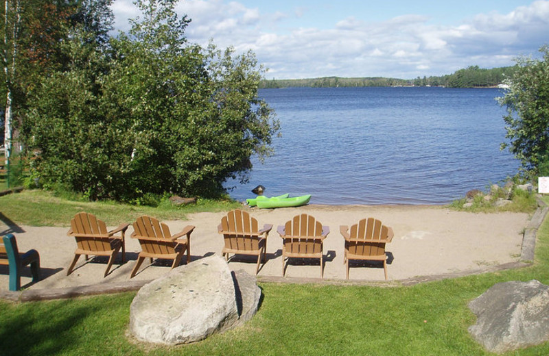 Beach seating at Timber Trail Lodge & Resort.