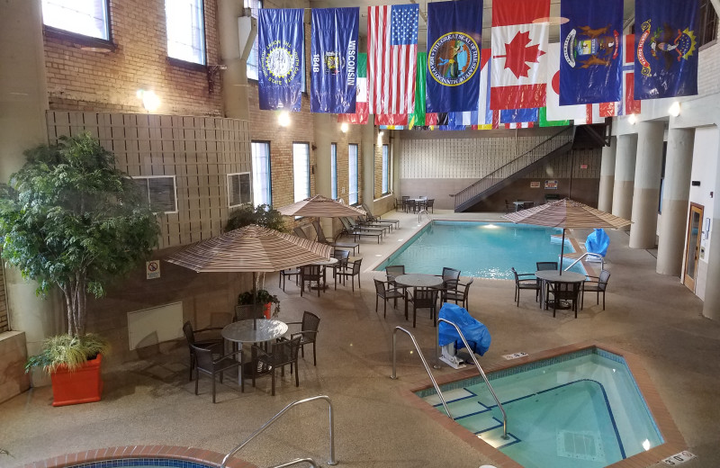 Indoor pool at The Suites Hotel at Waterfront Plaza.