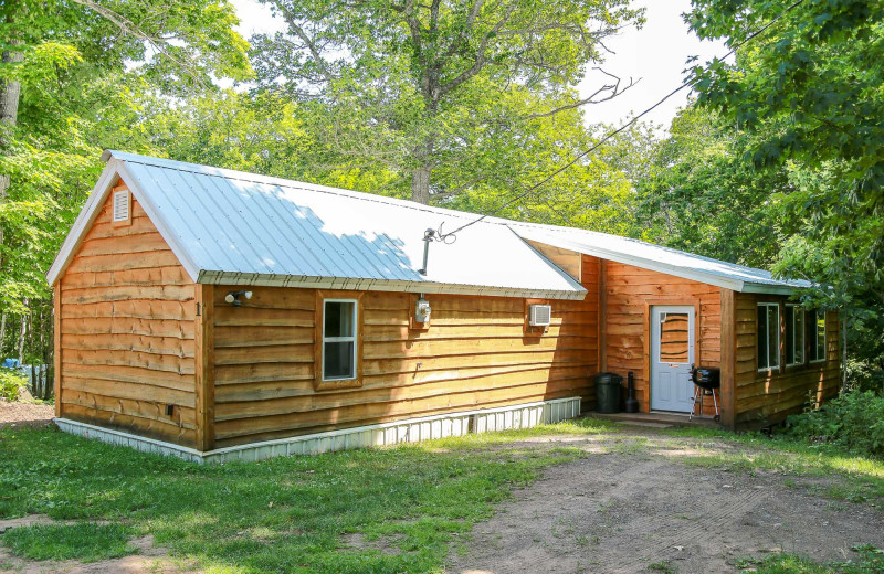 Cabin exterior at Wilderness Resort Cabins & Campground.