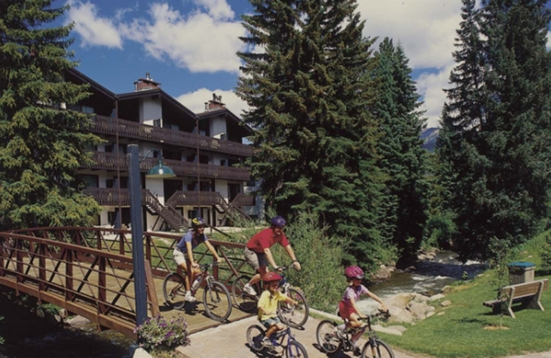 Family biking at Vail Racquet Club.