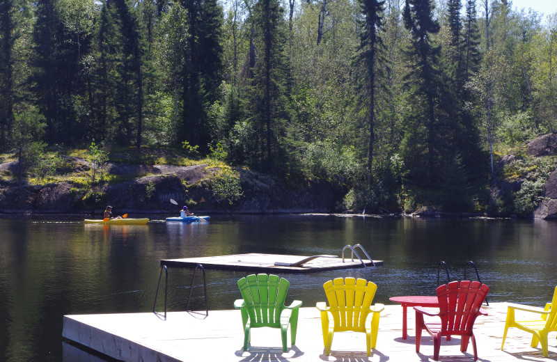 Swim area at Dogtooth Lake Resort.