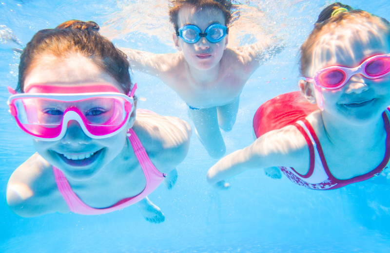 Kids in pool at The Crestwood.