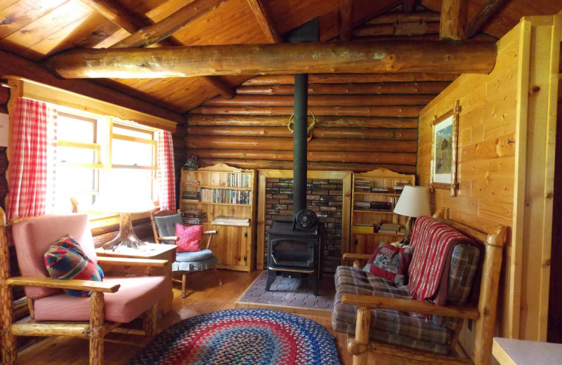 Cabin interior at Prothero's Post Resort.