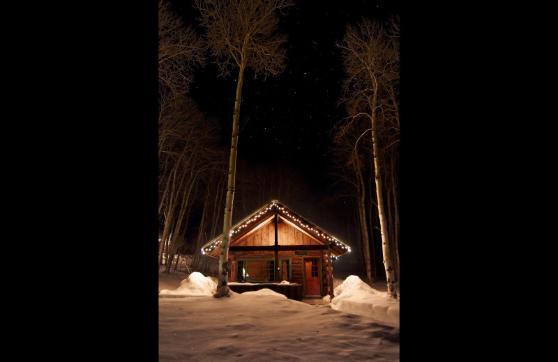 Cabin exterior at The Home Ranch.