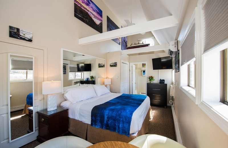 Guest room at Footbridge Beach Motel.